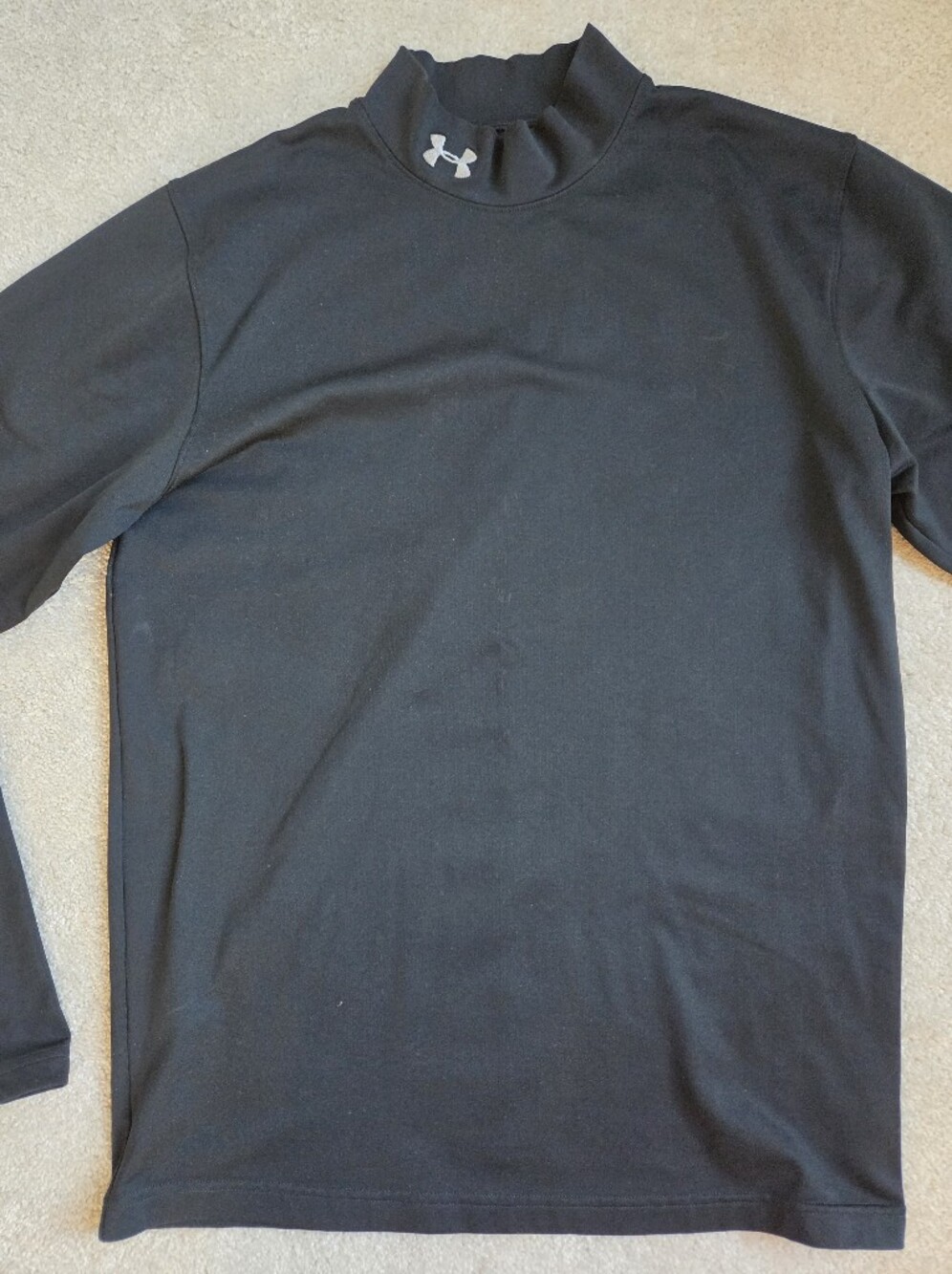 Under Armour Mens Mock Neck, Long Sleeve, Base Layer, Medium